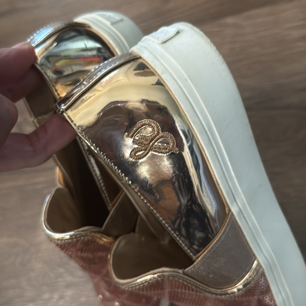 Sam Edelman Metallic Sequin Slip-On Sneakers - Picture 6 of 7